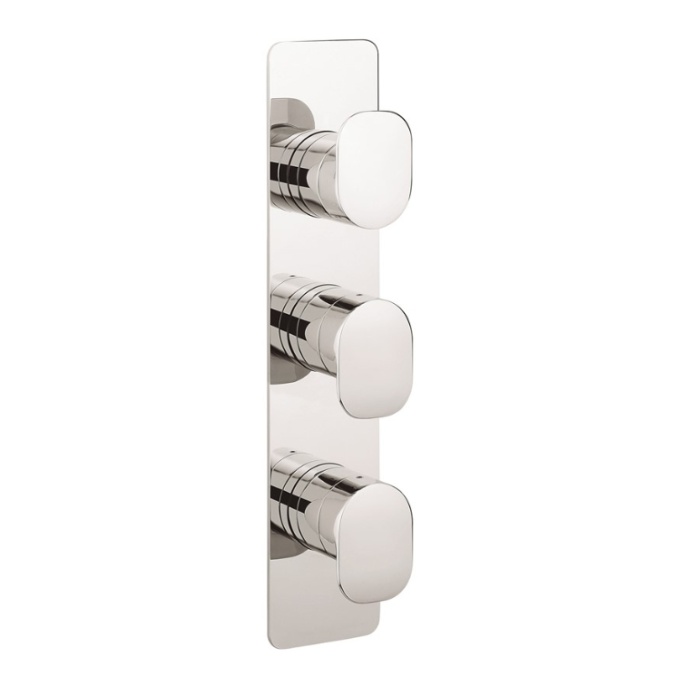 Product Cut out image of the Crosswater Zero 2 Portrait 2 Outlet 3 Handle Thermostatic Shower Valve